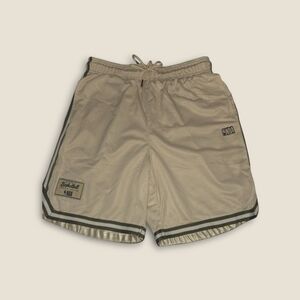 Mitchell & Ness Tan Athletic Shorts with Elastic Waistband